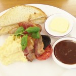 Virgin Atlantic Upperclass Clubhouse Business Lounge Heathrow Review 2014 full english breakfast