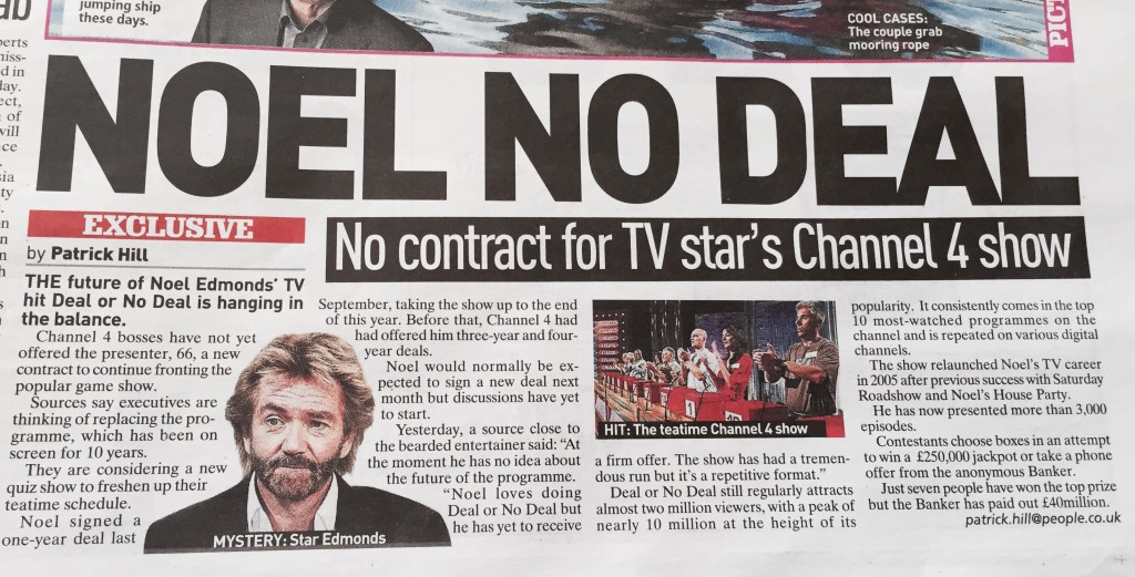 Noel Edmonds Leaves Deal Or No Deal Exclusive 2nd August 2015 Alex Belfield