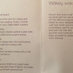 Menu Virgin Atlantic Upper Class 